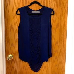 Raquel Allegra Shredded Silk & Jersey Tank Royal Blue.
Size 1 - Small